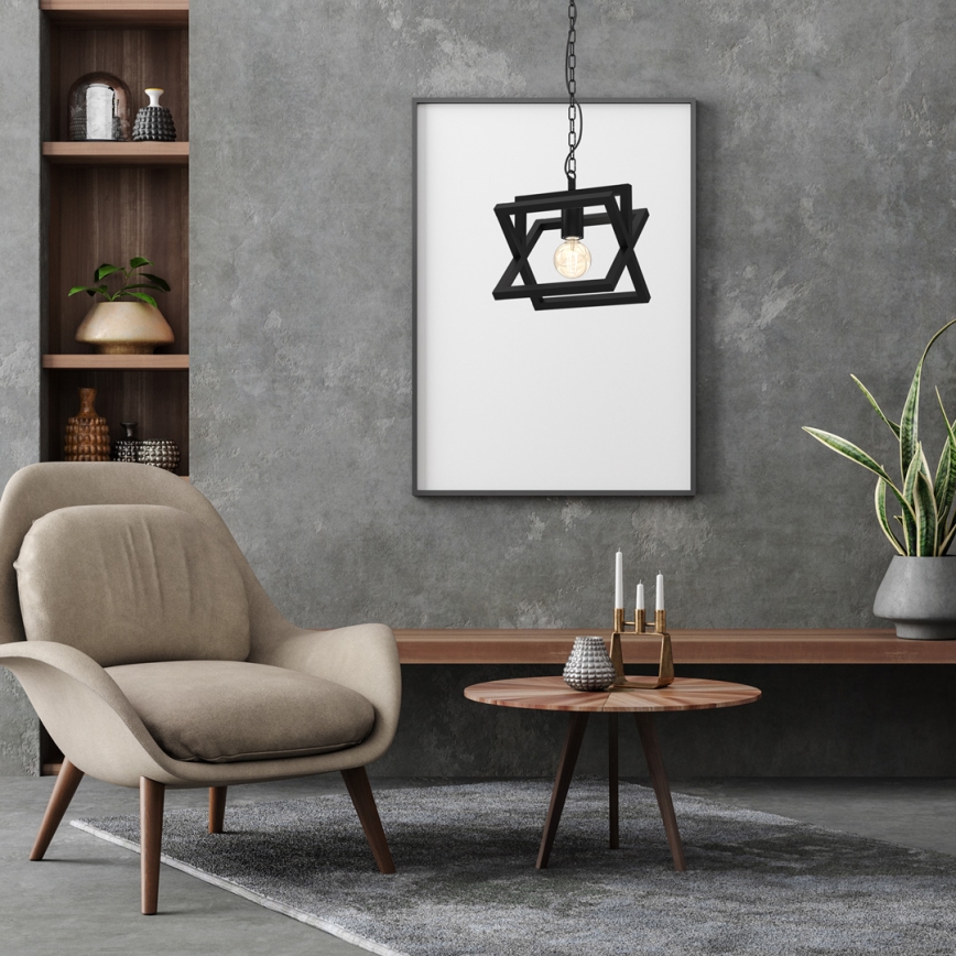 Lustra ar ķēdi ARNOLD 1xE27/60W/230V melna