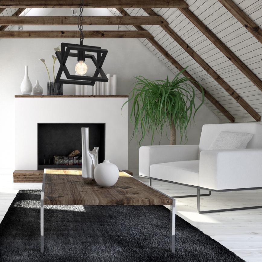 Lustra ar ķēdi ARNOLD 1xE27/60W/230V melna