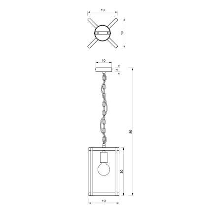 Lustra ar ķēdi ARNOLD 1xE27/60W/230V melna