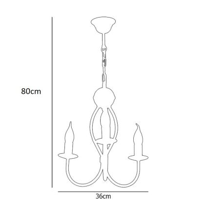 Lustra ar ķēdi ARTHUR 3xE14/40W/230V