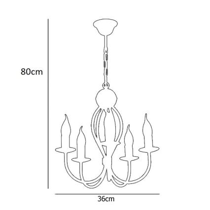 Lustra ar ķēdi ARTHUR 5xE14/40W/230V