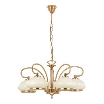 Lustra ar ķēdi ASTORIA 5xE27/15W/230V zelta