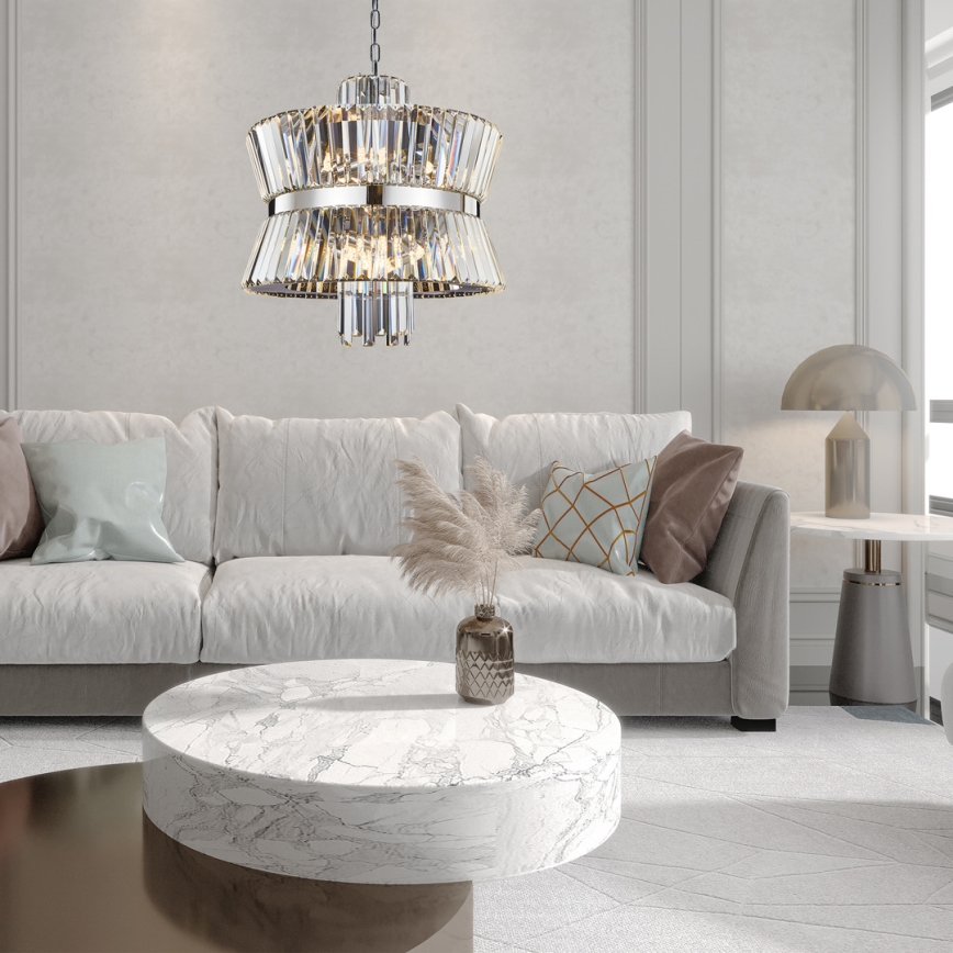 Lustra ar ķēdi AURELIA 12xE14/40W/230V matēts hroms