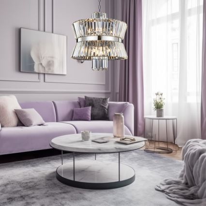 Lustra ar ķēdi AURELIA 12xE14/40W/230V matēts hroms