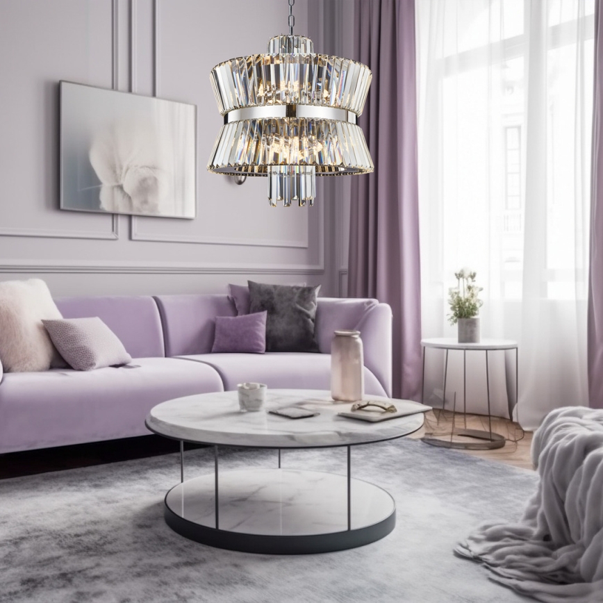 Lustra ar ķēdi AURELIA 12xE14/40W/230V matēts hroms