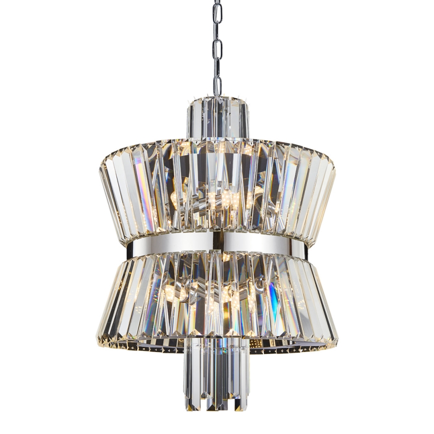Lustra ar ķēdi AURELIA 8xE14/40W/230V matēts hroms