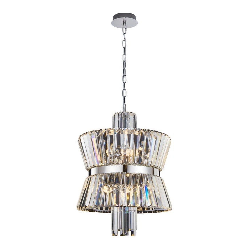 Lustra ar ķēdi AURELIA 8xE14/40W/230V matēts hroms