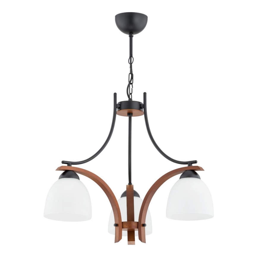 Lustra ar ķēdi BAFIA 3xE27/15W/230V brūna