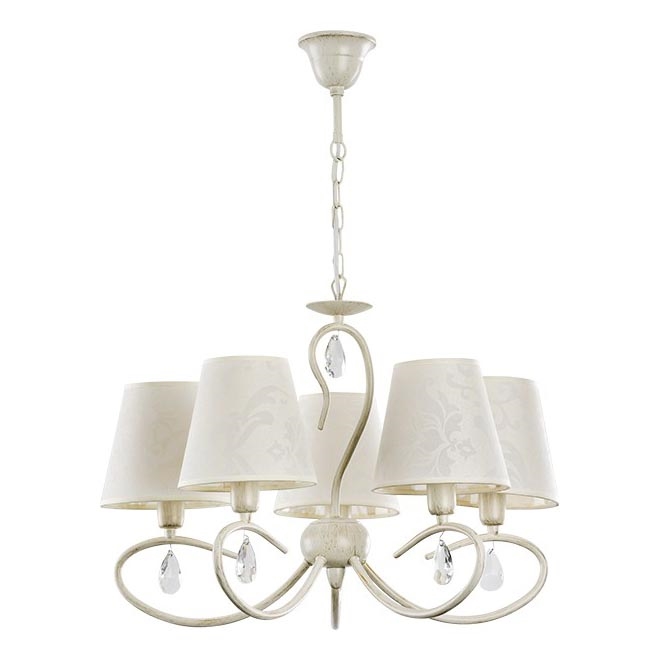 Lustra ar ķēdi BALI 5xE14/10W/230V krēmkrāsa