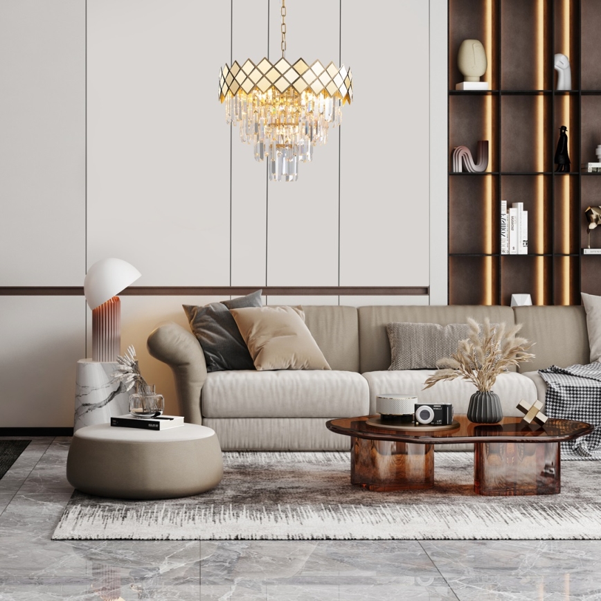 Lustra ar ķēdi CARISMA 9xE14/40W/230V zelta