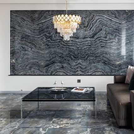 Lustra ar ķēdi CARISMA 9xE14/40W/230V zelta