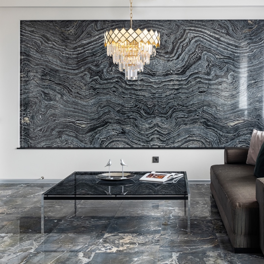 Lustra ar ķēdi CARISMA 9xE14/40W/230V zelta