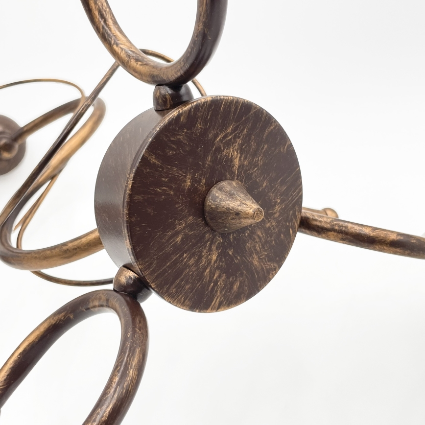 Lustra ar ķēdi COBRA 5xE27/60W/230V bronza/patina