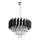 Lustra ar ķēdi CRISTAL 5xE14/10W/230V melna/matēts hroms