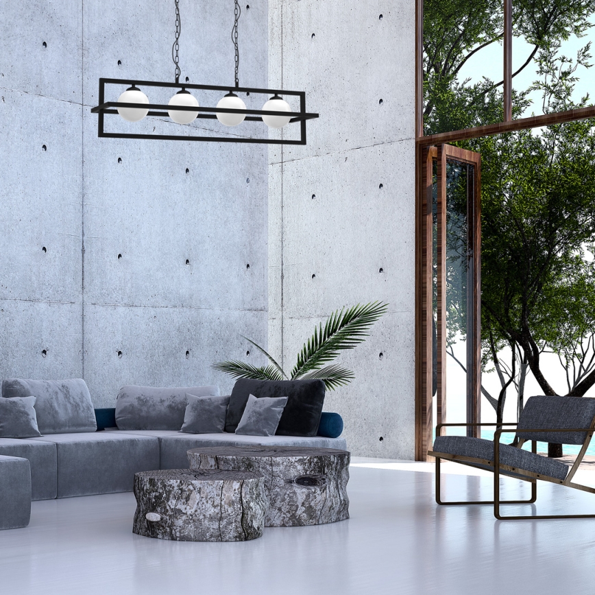 Lustra ar ķēdi DIEGO 4xE14/40W/230V melna