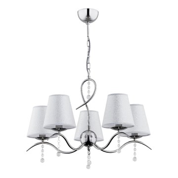 Lustra ar ķēdi DIVA 5xE14/10W/230V spīdīgi hromēts