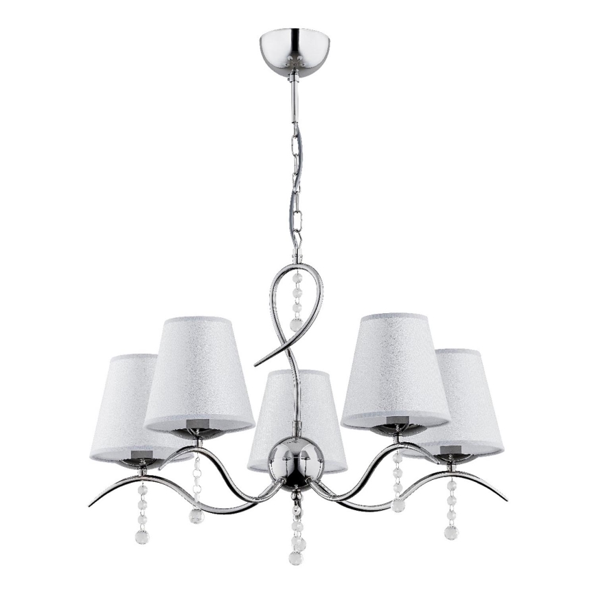 Lustra ar ķēdi DIVA 5xE14/10W/230V spīdīgi hromēts