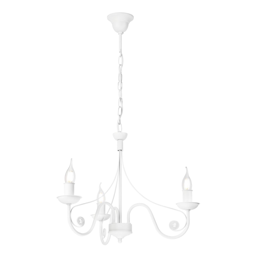 Lustra ar ķēdi DONATO 3xE14/40W/230V balta