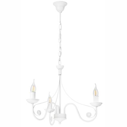 Lustra ar ķēdi DONATO 3xE14/40W/230V balta