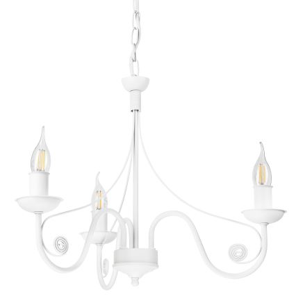 Lustra ar ķēdi DONATO 3xE14/40W/230V balta