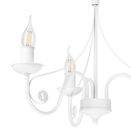 Lustra ar ķēdi DONATO 3xE14/40W/230V balta