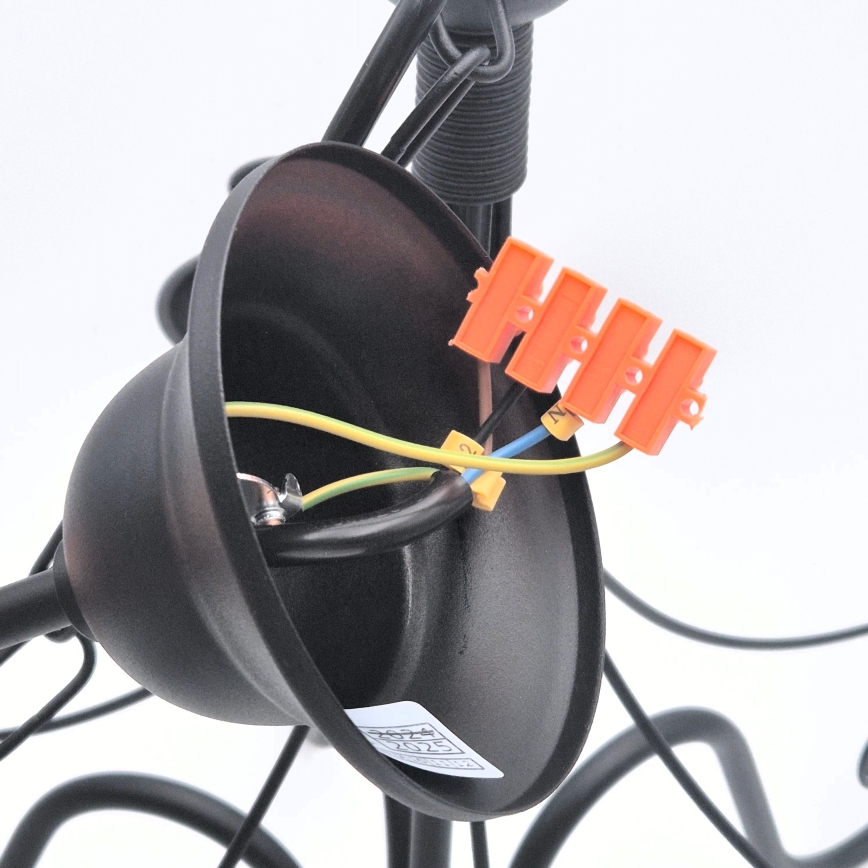 Lustra ar ķēdi DONATO 6xE14/40W/230V melna