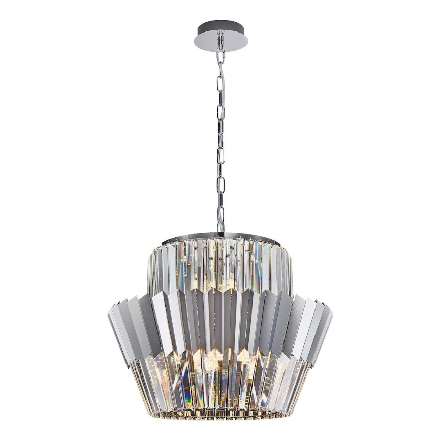 Lustra ar ķēdi DONNA 12xE14/40W/230V d. 55 cm matēts hroms
