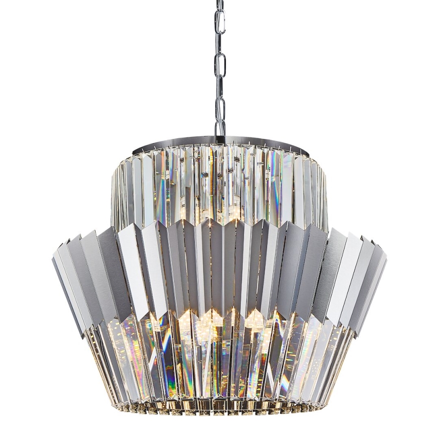 Lustra ar ķēdi DONNA 12xE14/40W/230V d. 55 cm matēts hroms