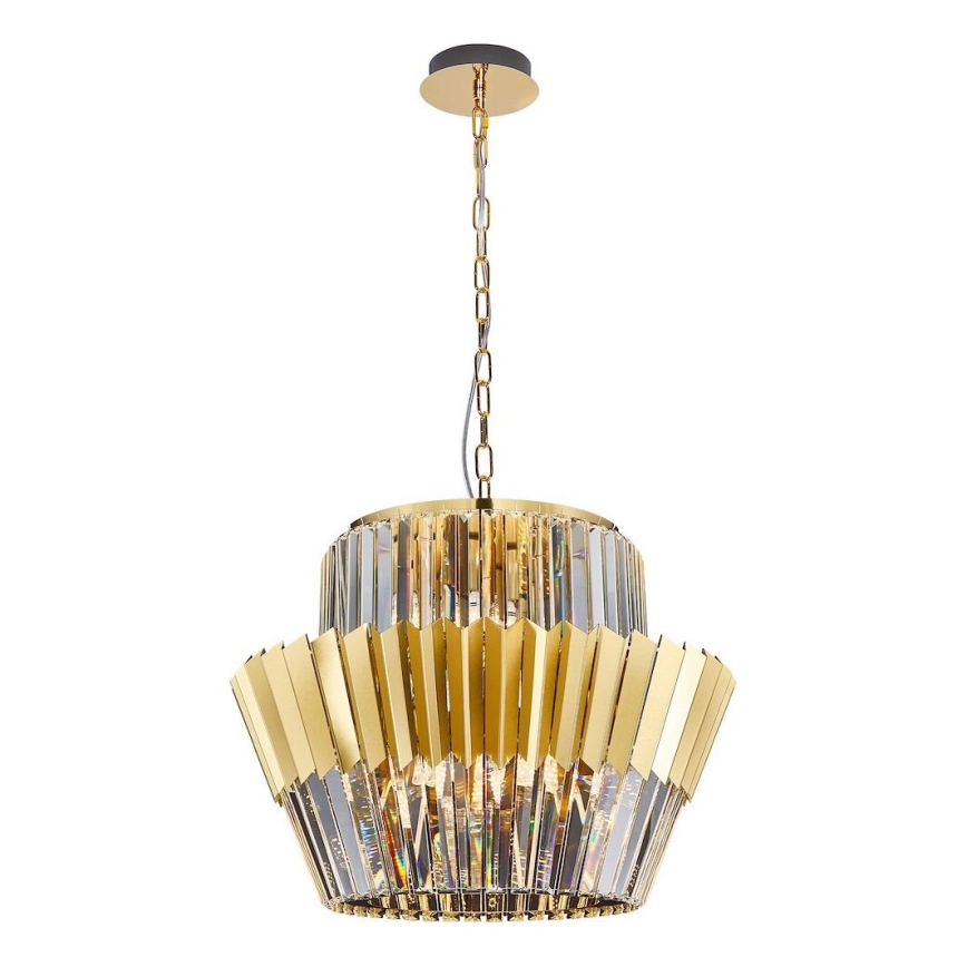 Lustra ar ķēdi DONNA 12xE14/40W/230V d. 55 cm zelta