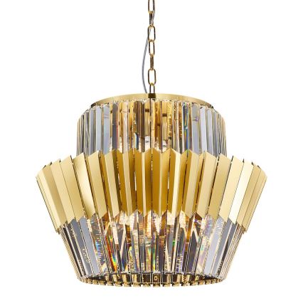 Lustra ar ķēdi DONNA 12xE14/40W/230V d. 55 cm zelta