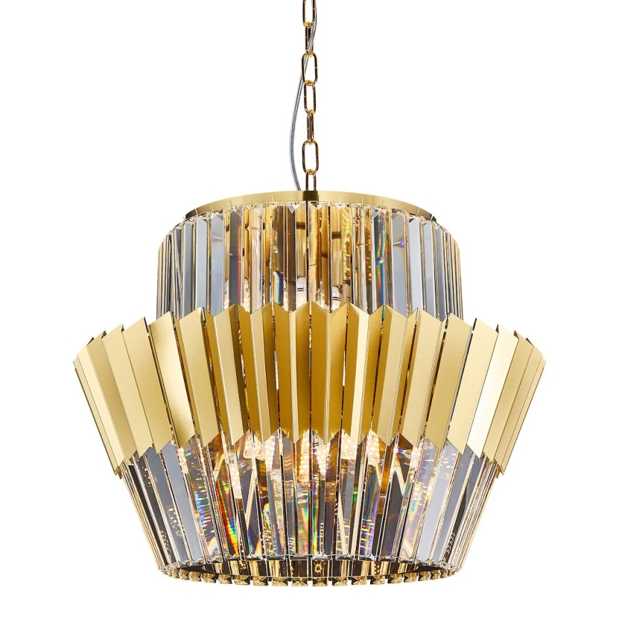 Lustra ar ķēdi DONNA 12xE14/40W/230V d. 55 cm zelta