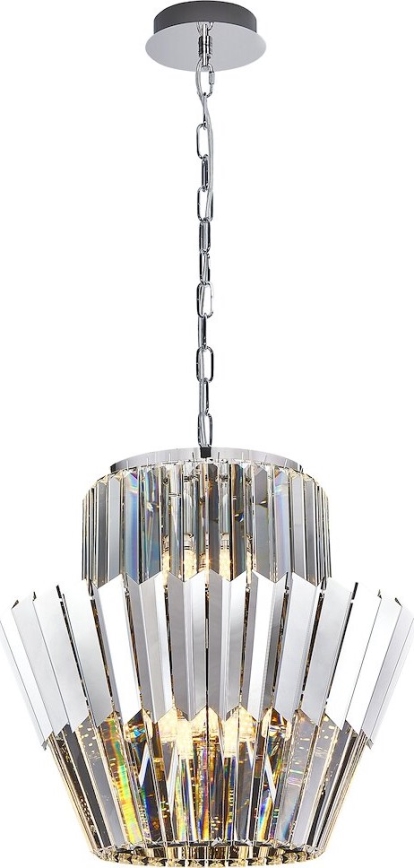 Lustra ar ķēdi DONNA 9xE14/40W/230V d. 45 cm matēts hroms
