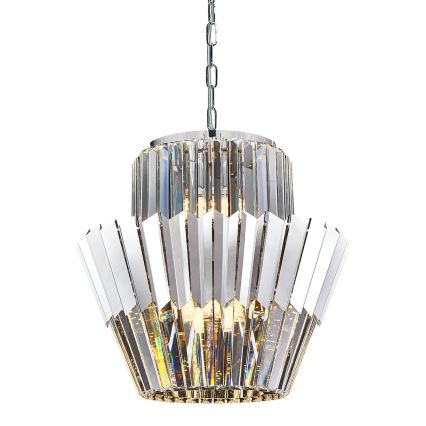 Lustra ar ķēdi DONNA 9xE14/40W/230V d. 45 cm matēts hroms
