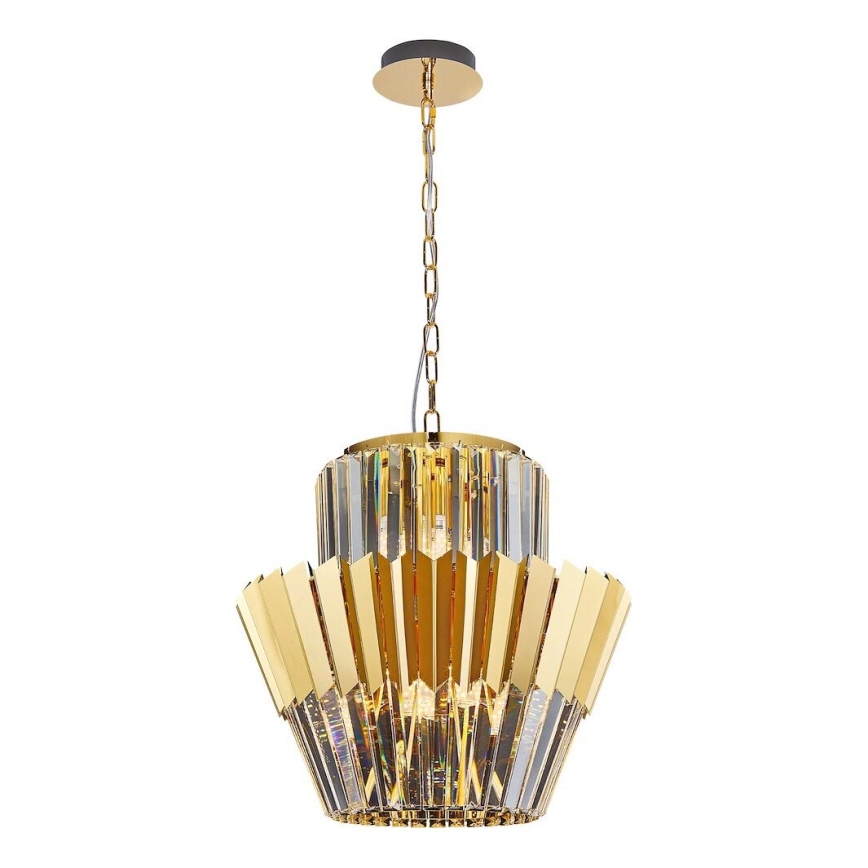 Lustra ar ķēdi DONNA 9xE14/40W/230V d. 45 cm zelta