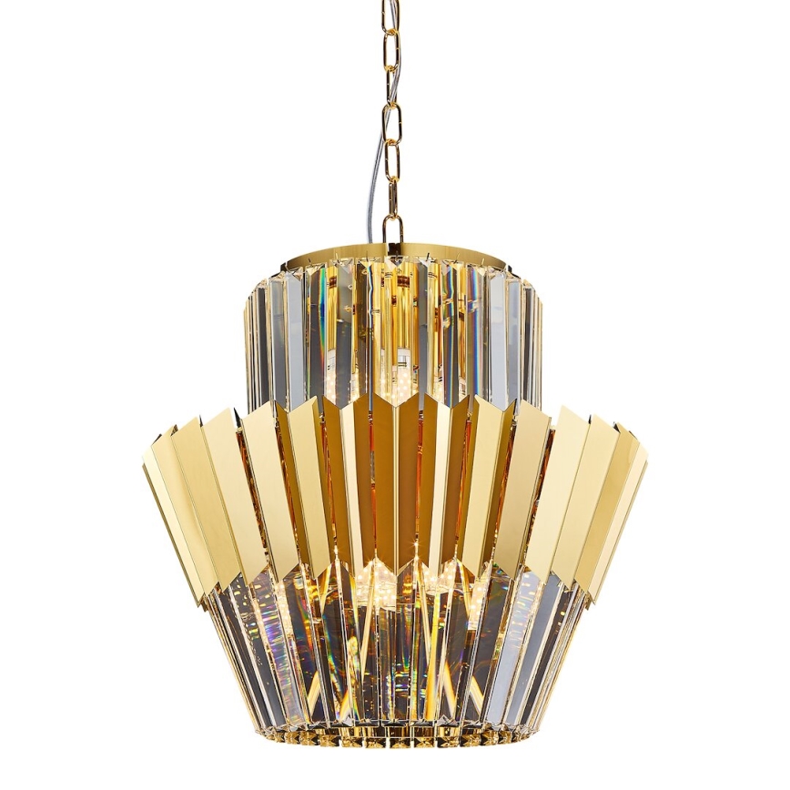 Lustra ar ķēdi DONNA 9xE14/40W/230V d. 45 cm zelta