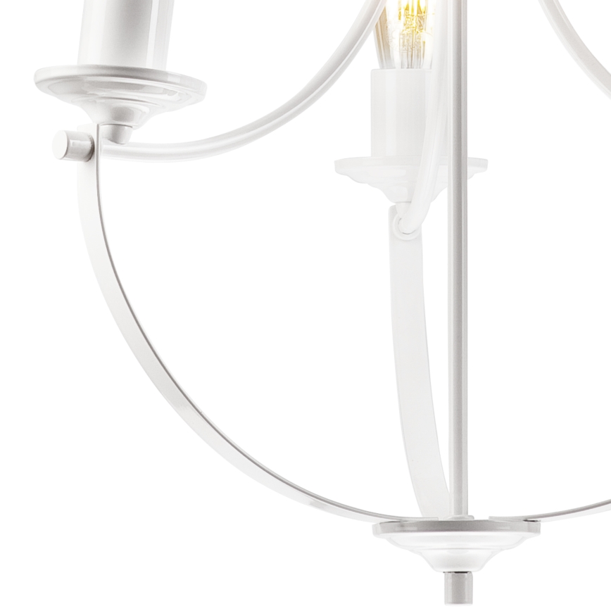 Lustra ar ķēdi GINA 3xE27/60W/230V balta