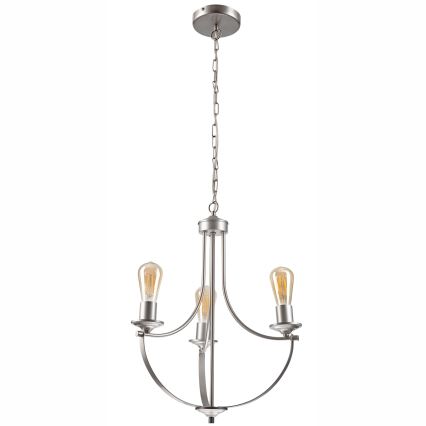 Lustra ar ķēdi GINA 3xE27/60W/230V matēts hroms