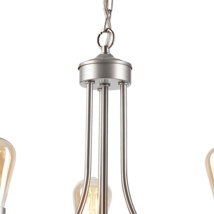 Lustra ar ķēdi GINA 3xE27/60W/230V matēts hroms