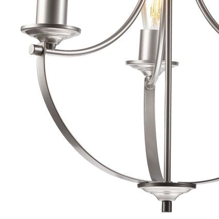 Lustra ar ķēdi GINA 3xE27/60W/230V matēts hroms