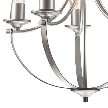 Lustra ar ķēdi GINA 5xE27/60W/230V matēts hroms