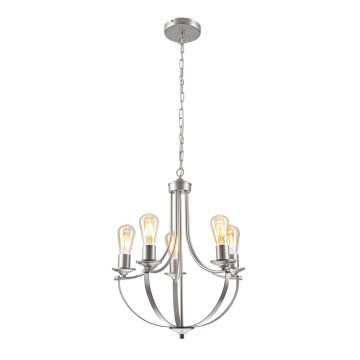 Lustra ar ķēdi GINA 5xE27/60W/230V matēts hroms