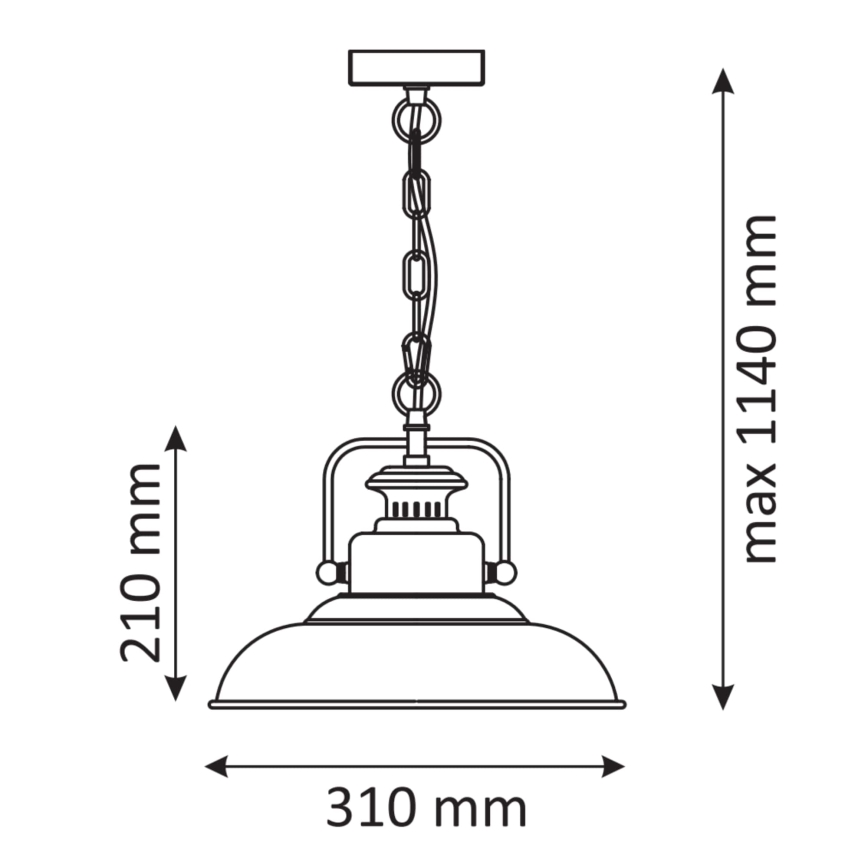 Lustra ar ķēdi ICELAND 1xE27/20W/230V