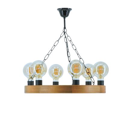 Lustra ar ķēdi IOS 6xE27/60W/230V d. 50 cm dižskābardis - FSC sertificēts