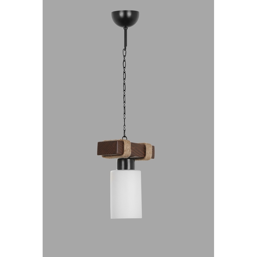 Lustra ar ķēdi JASMIN 1xE27/40W/230V brūna/balta