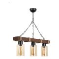 Lustra ar ķēdi JASMIN 3xE27/40W/230V brūna/bēša