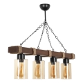 Lustra ar ķēdi JASMIN 4xE27/40W/230V brūna/bēša