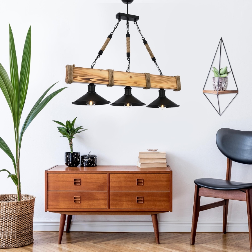 Lustra ar ķēdi KUTUK 3xE27/60W/230V