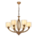 Lustra ar ķēdi LAHORE 6xE27/40W/230V bronzas krāsā