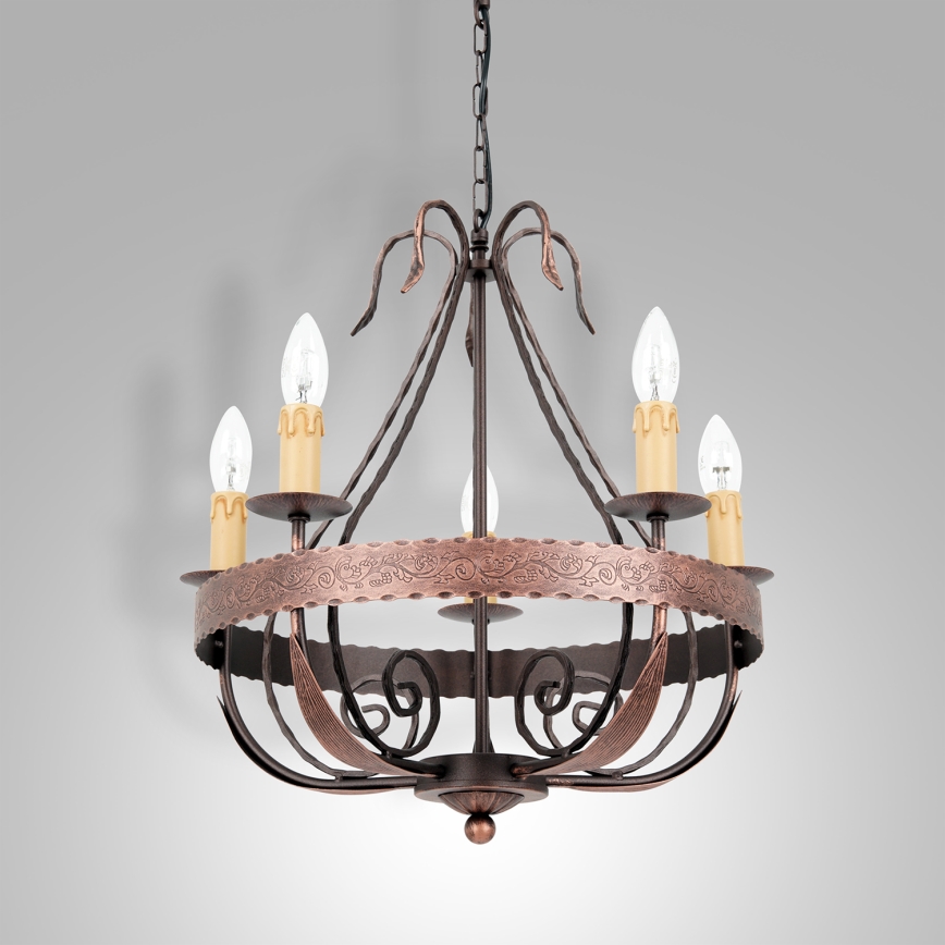 Lustra ar ķēdi LOARA 5xE14/60W/230V