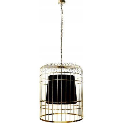 Lustra ar ķēdi LONGIS 2xE27/60W/230V d. 60 cm zelta/melna